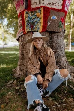 Henly Free People Dolman Quilted Knit Jacket In Toasted Coconut Jackets/Shackets/Blazers