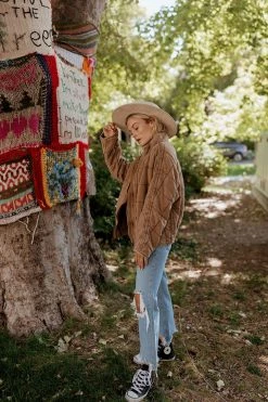 Henly Free People Dolman Quilted Knit Jacket In Toasted Coconut Jackets/Shackets/Blazers