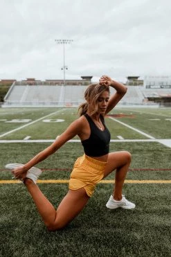 Henly Free People Way Home Short In Varsity Gold