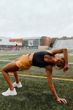 Henly Free People Way Home Short In Varsity Gold
