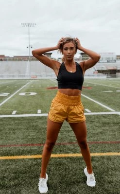 Henly Free People Way Home Short In Varsity Gold