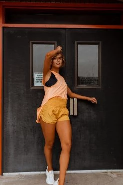 Henly Free People Way Home Short In Varsity Gold