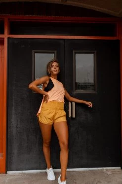 Henly Free People Way Home Short In Varsity Gold