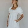 Henly Dresses Sasha White Denim Mini