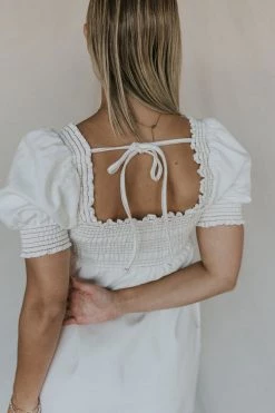 Henly Dresses Sasha White Denim Mini