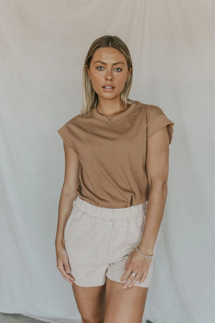 Henly Danny Muscle Tee In Camel