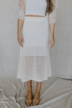 Henly Mad Love Crochet Maxi In Ivory