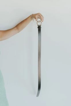 Henly Accessories Leather Double Loop Belt In Black