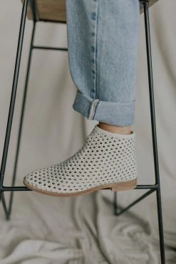 Henly Free People Cayne Woven Shoeboot In Bone