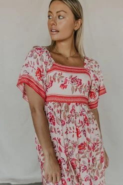 Henly Rosalie Midi In Peachy Pink Dresses