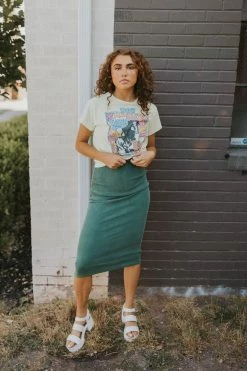 HENLY Acadia Ribbed Dyed Maxi In Emerald Dresses