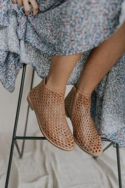 Henly Free People Cayne Woven Shoeboot In Rust