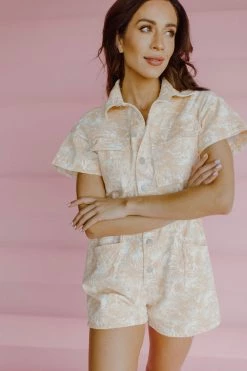 Henly Tropic Like Its Hot Romper Jumpsuits