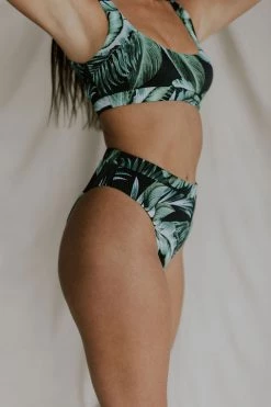 Henly Swim Floral Tropix Bikini BOTTOM In BLACK