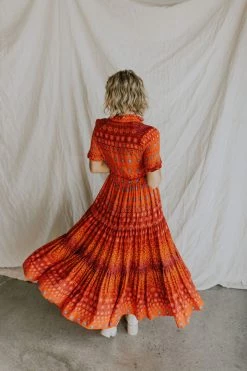 Henly Free People Rare Feelings Maxi Dress In Ruby Red