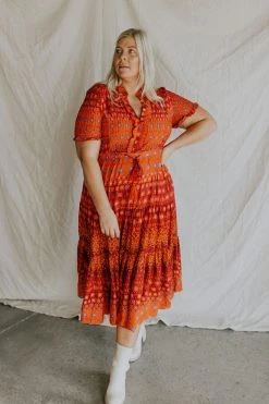 Henly Free People Rare Feelings Maxi Dress In Ruby Red