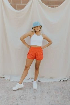 Henly Free People Way Home Short In Candy Apple