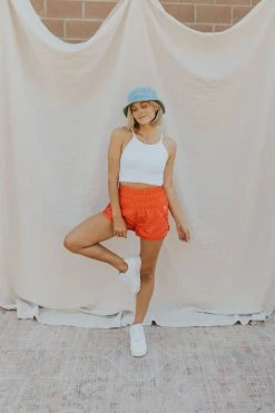 Henly Free People Way Home Short In Candy Apple