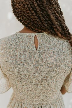 Henly Clover Smocked Midi In Sage Dresses