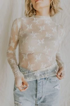 Henly Free People Lady Lux Layering Top In Evening Cream - RESTOCKING SOON Tops
