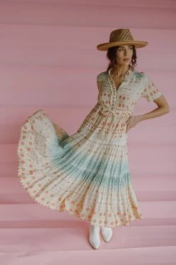Henly Free People Rare Feelings Maxi Dress In Cloud Combo