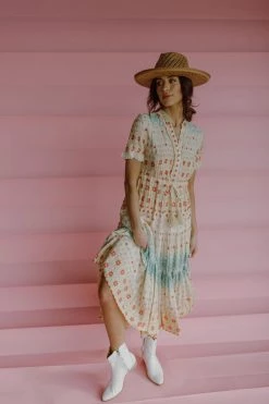 Henly Free People Rare Feelings Maxi Dress In Cloud Combo