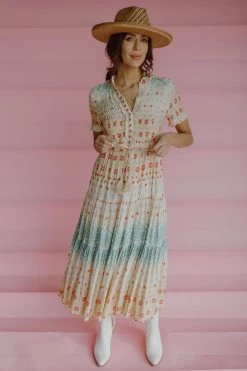 Henly Free People Rare Feelings Maxi Dress In Cloud Combo