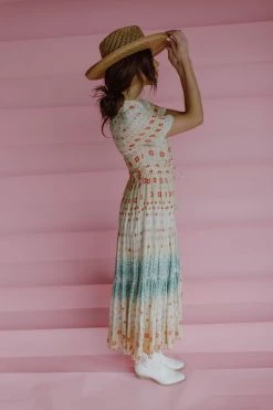 Henly Free People Rare Feelings Maxi Dress In Cloud Combo