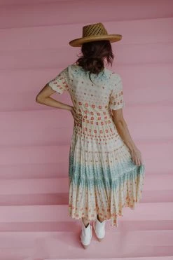 Henly Free People Rare Feelings Maxi Dress In Cloud Combo