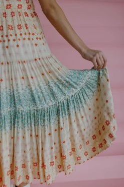 Henly Free People Rare Feelings Maxi Dress In Cloud Combo