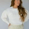 Henly *Flower Power Sweater In Ivory