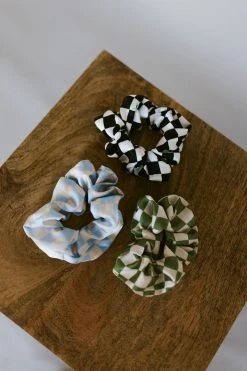 Henly *Checkerboard Scrunchie SET Of 3