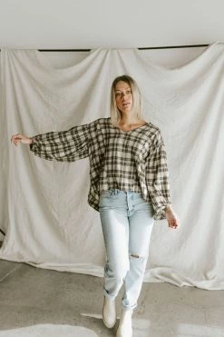 Henly Bowie Plaid Blouse