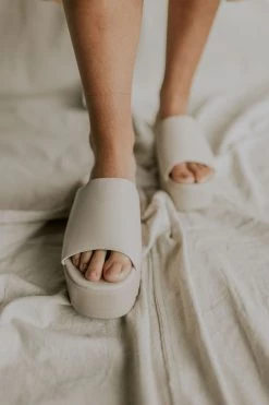 Henly Dot Platform In Ivory Shoes