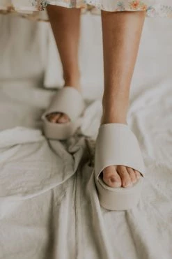 Henly Dot Platform In Ivory Shoes