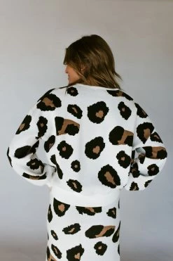 Henly *Leo Leopard Sweater In Ivory