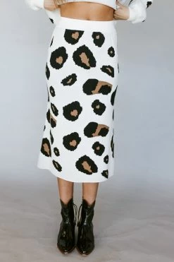 Henly *Leo Leopard SKIRT In Ivory SALE
