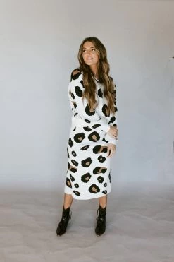Henly *Leo Leopard Sweater In Ivory