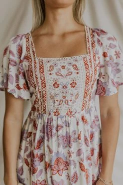 Henly Rising Sun Lace Midi In Fuchsia Dresses