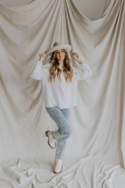 Henly Charmer Paisley Denim Pants