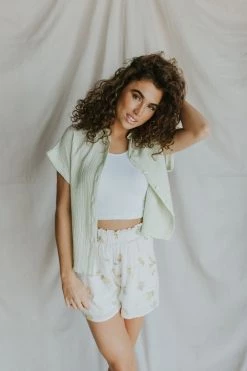 Henly SALE *Mint To Be Gauze Blouse