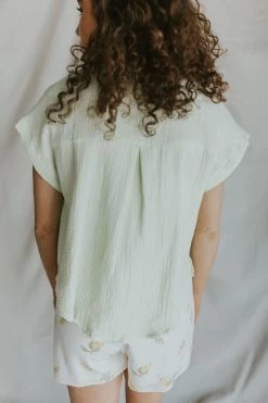 Henly SALE *Mint To Be Gauze Blouse