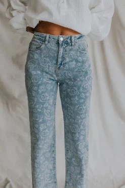 Henly Charmer Paisley Denim Pants