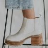 Henly Alejandro Platform Boot In Ivory Shoes