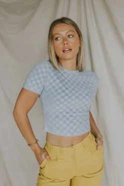 Henly Frenchie Checkered Tee