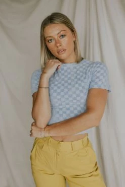 Henly Frenchie Checkered Tee