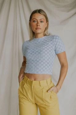 Henly Frenchie Checkered Tee