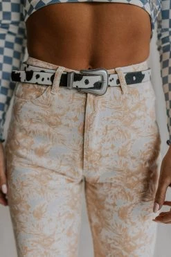 Henly Accessories Skinny Leather Cow Belt In Black