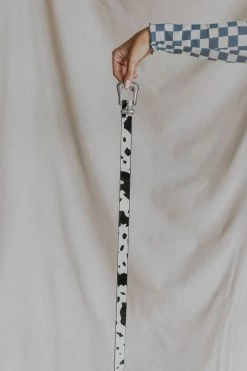 Henly Accessories Skinny Leather Cow Belt In Black