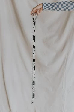 Henly Accessories Skinny Leather Cow Belt In Black